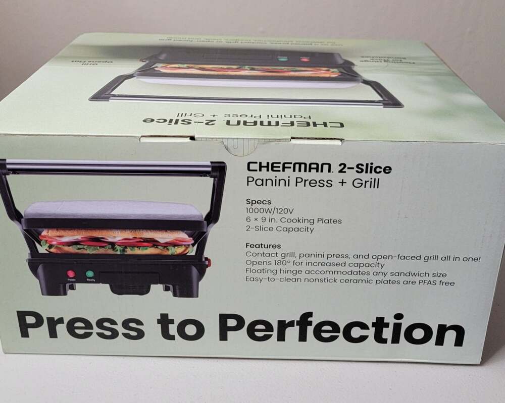 Chefman 2-Slice Panini Press + Grill